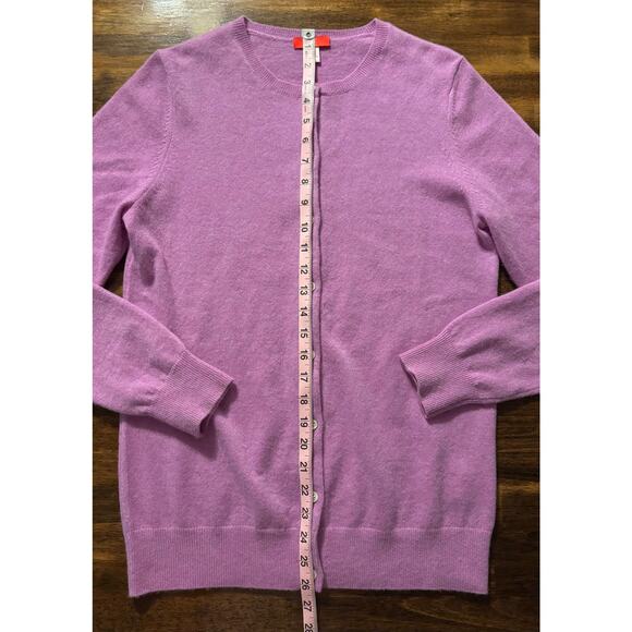 Jennie Liu Women's Medium Cardigan Sweater Button Front 100% Cashmere - Picture 7 of 8